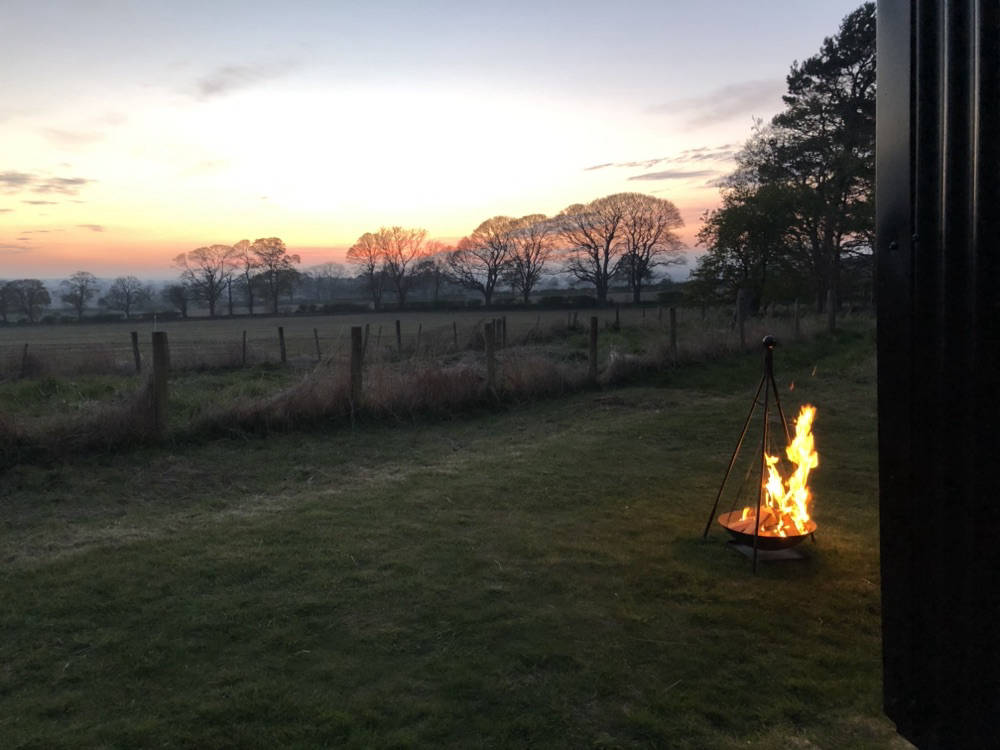 outside Lavender Shepherd Hut