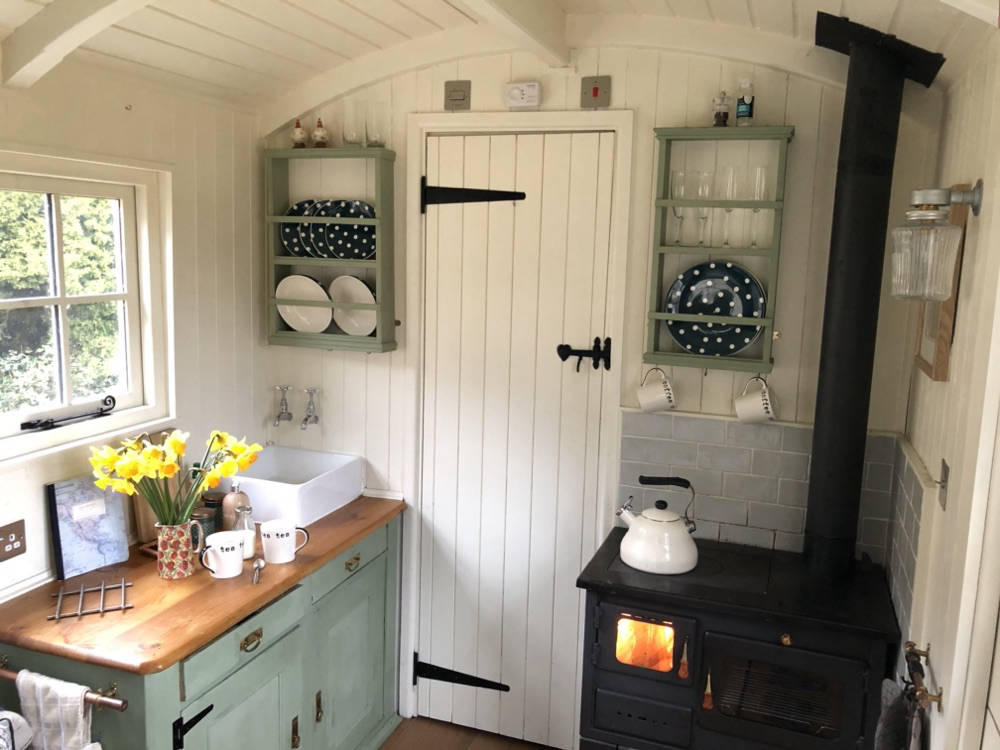 inside shepherd huts